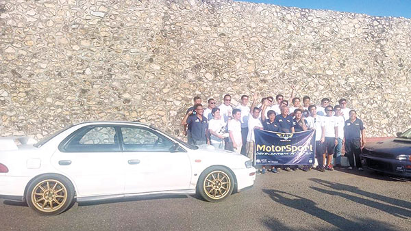 Participants with their mentors during the Motorsports Development Program at the South Road Properties last Oct. 11. The program was made possible by the Fédération Internationale de l’Automobile together with the Automobile Association of the Philippines.