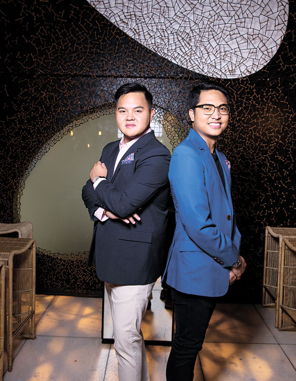 DETERMINED DUO. While the two share the same passion and vision as entrepreneurs, Paco and Michael each has special skill sets that come into play in running the world-class watering hole. Paco handles the marketing and PR aspects of Morals & Malice, while Michael takes care of the operations and finance side. 